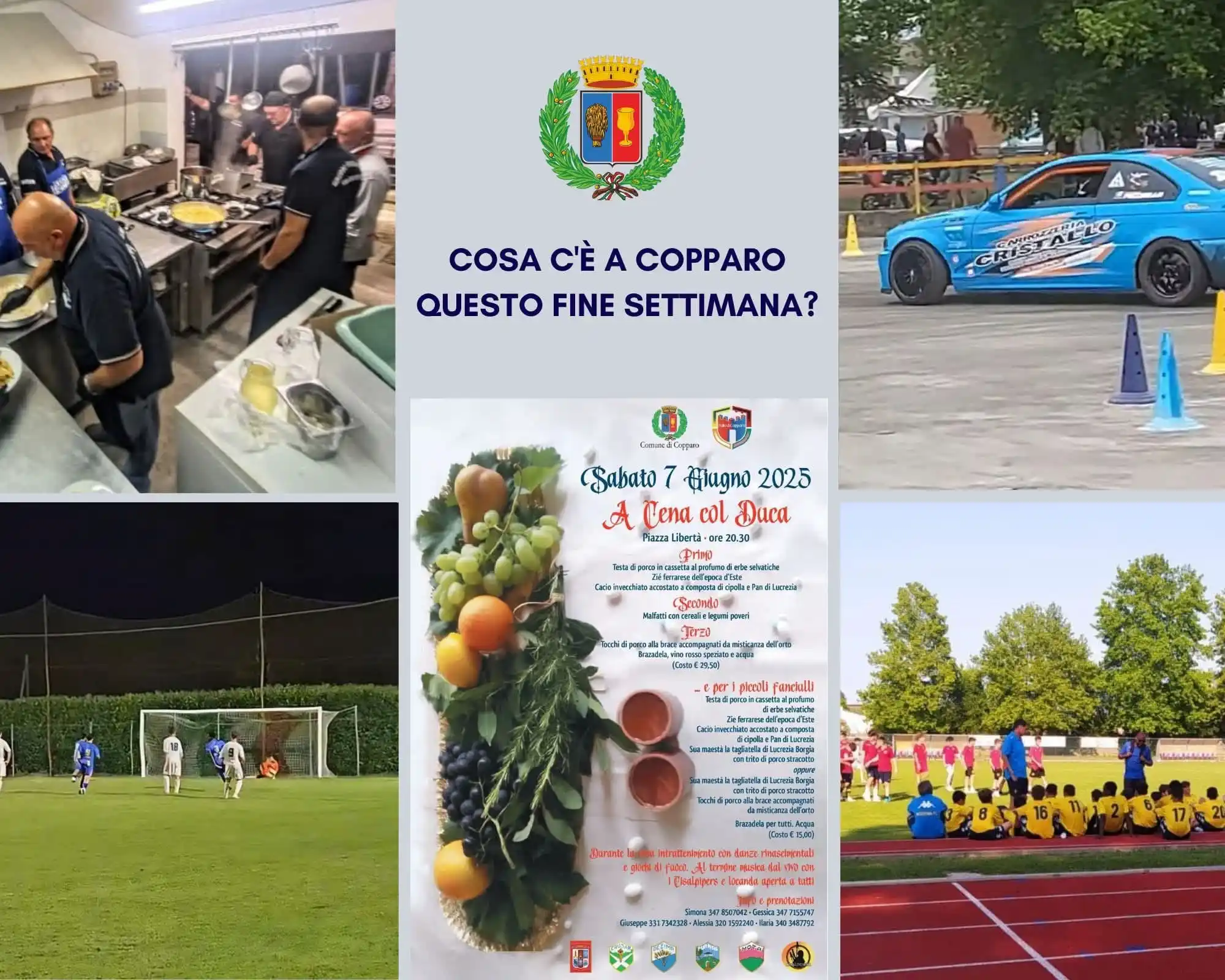 Image from Comune di Copparo: 📆 *Cosa c'è questo week end a Copparo?*   👑 Sabato 7 giugno alle 20....