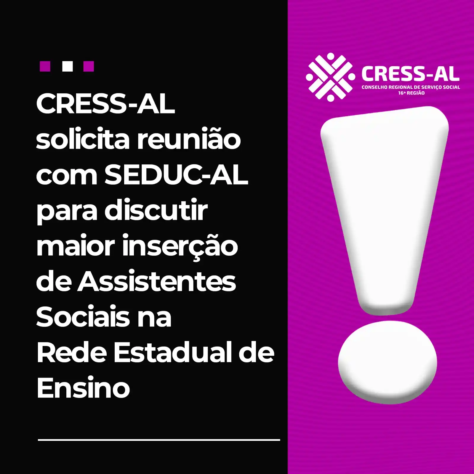 Image from CRESS Alagoas: *CRESS-AL solicita reunião com SEDUC-AL para discutir maior inserção d...
