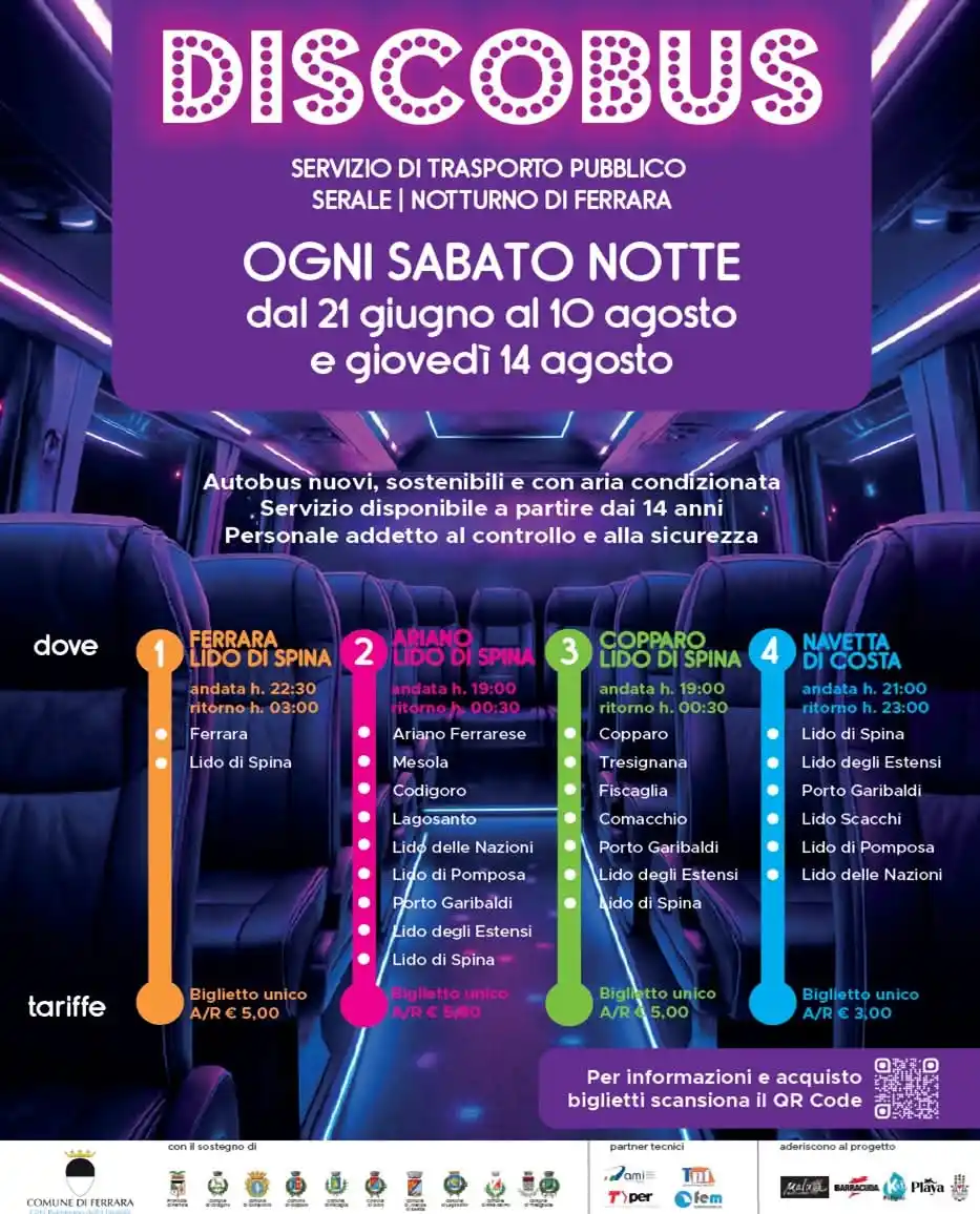 Image from Comune di Copparo: 🚌 Da sabato 21 giugno riparte il *Discobus*, il servizio di trasporto...