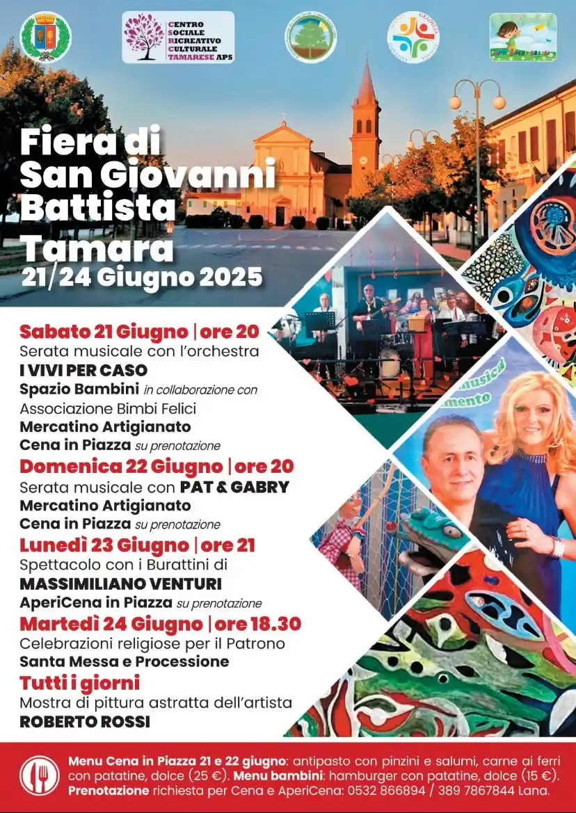 Image from Comune di Copparo: 🎊 Dal 21 al 24 giugno a Tamara torna l’appuntamento con la *Fiera di ...