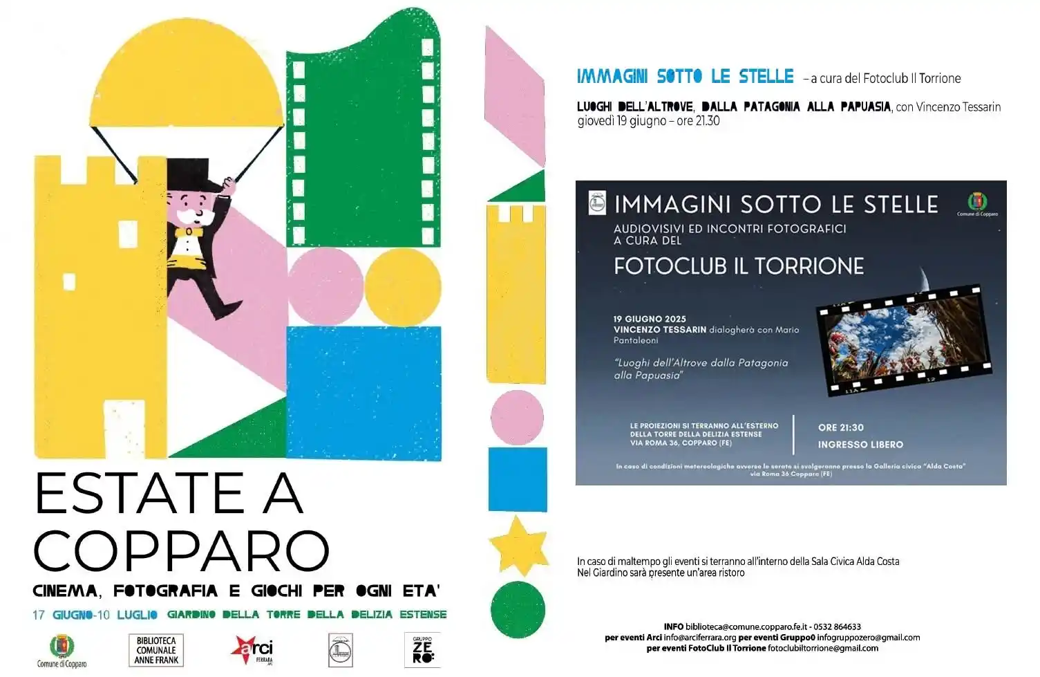 Image from Comune di Copparo: 🎞 Dopo l'appuntamento di questa sera dedicato al cinema (alle 21.30, ...