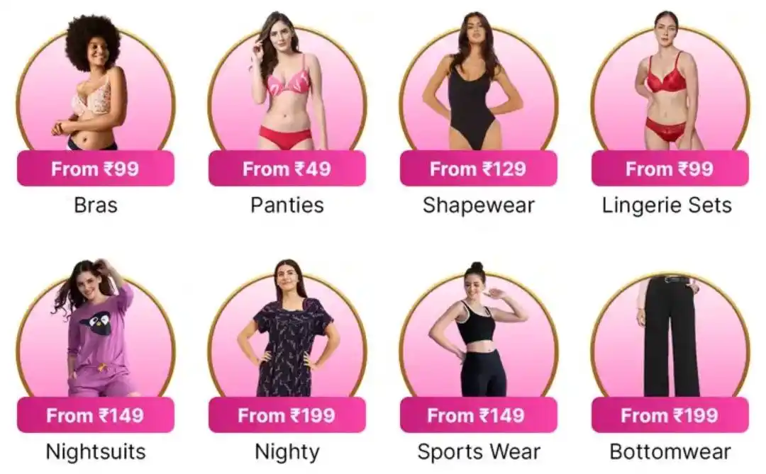 Image from TricksAnyApp Loot Deals & Offers: Flipkart: Women's Innerwear & Sleepwear from ₹49 Only 🔥  Bras @ ₹99 h...