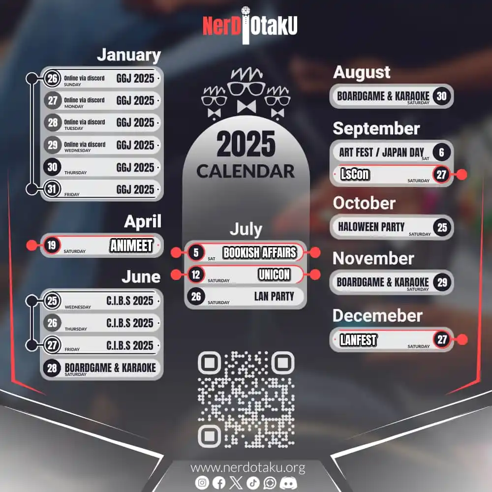 Image from Nerd|Otaku: Heads up! 👀 We’ve just refreshed the Nerd|Otaku Yearly Calendar with...