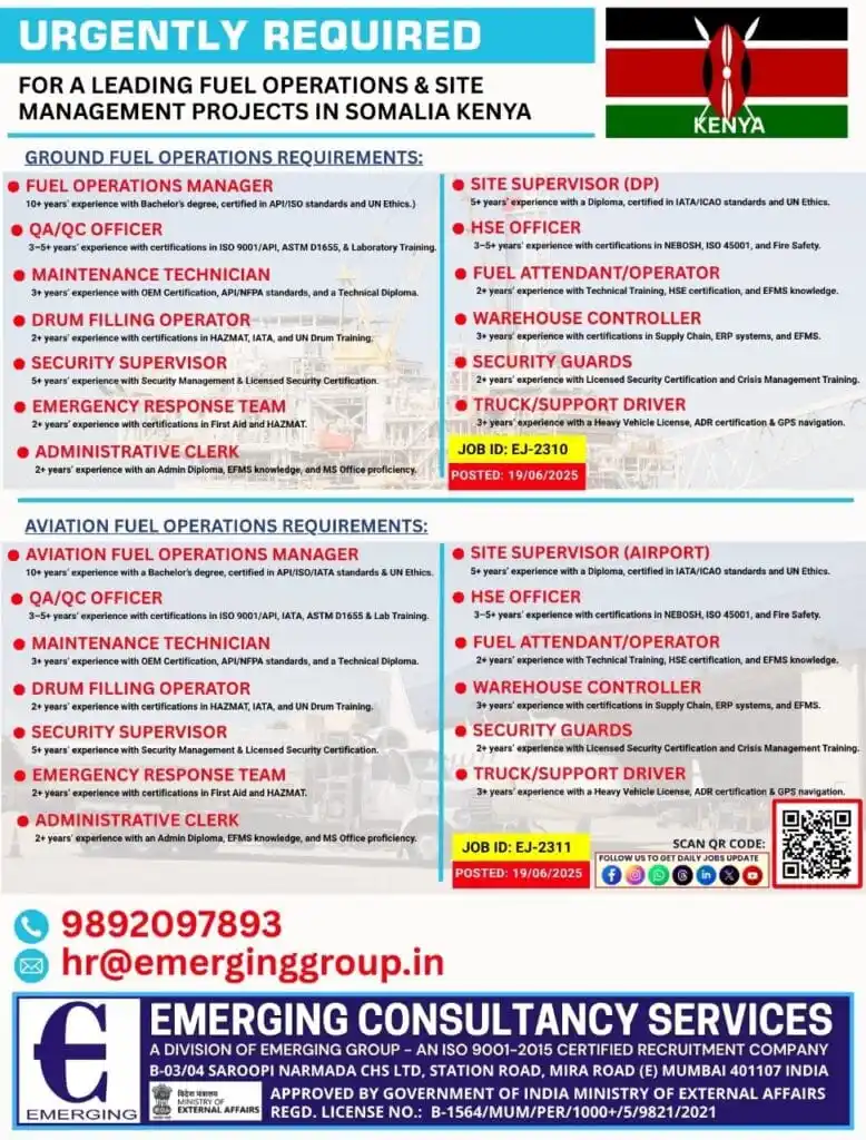 Image from Assignment Abroad Jobs -Gulf Jobs: https://assignmentsabroadtimes.in/urgent-hiring-for-fuel-operations-pr...