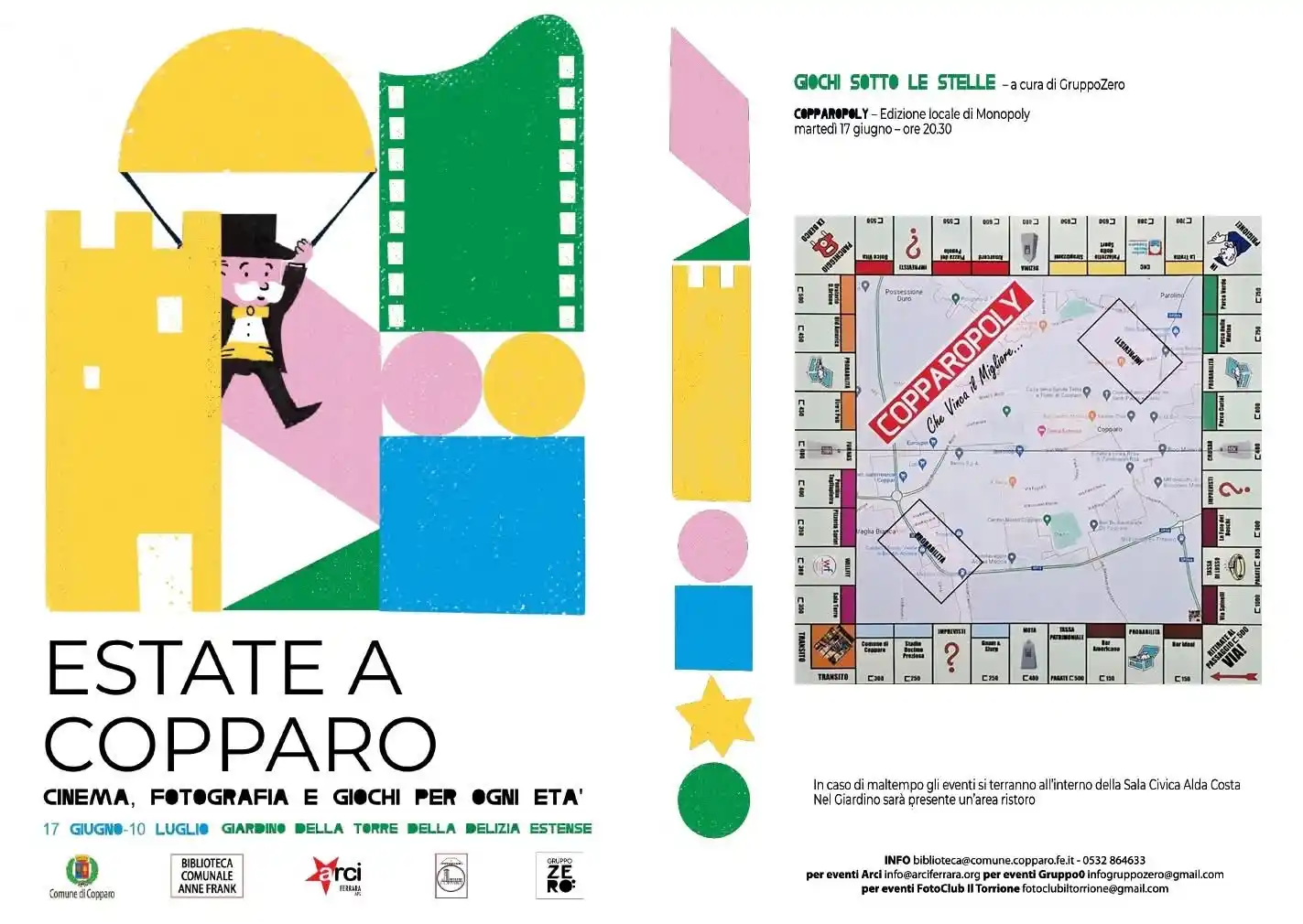 Image from Comune di Copparo: ☀️ Martedì 17 giugno debutta la rassegna *"Estate a Copparo"*. L'appun...