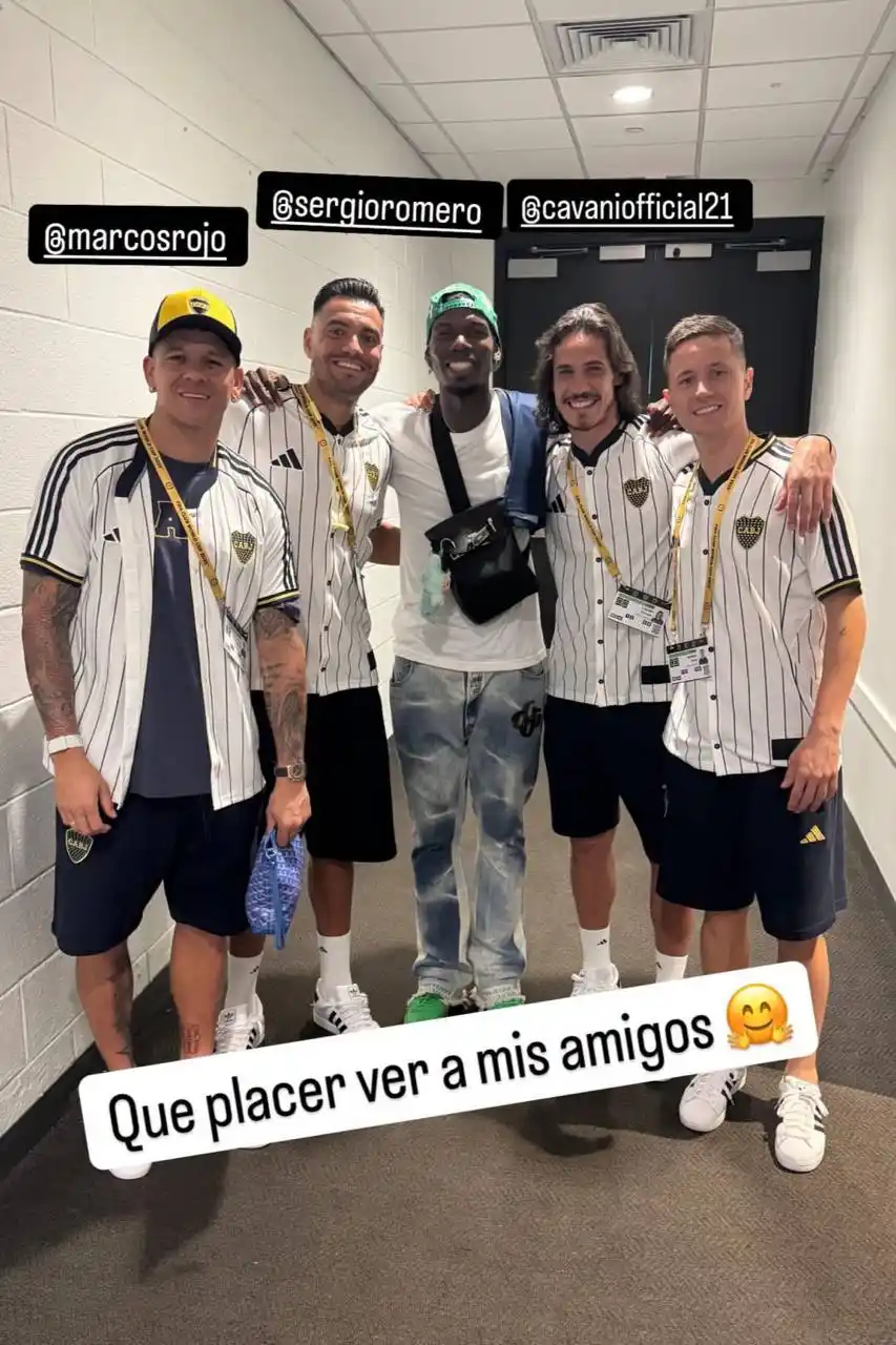Image from NAIROBI GOSSIP CLUB 💯: Paul Pogba on Instagram with Marcos Rojo, Sergio Romero, Edison Cavani...