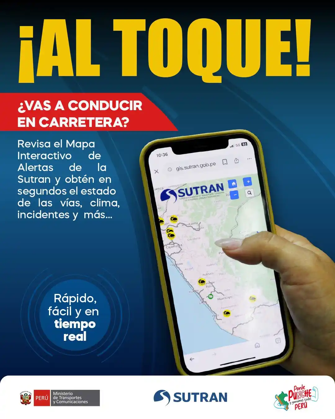Image from Sutran Perú: ¡Planifica tu ruta con seguridad! 🗺️🚗 Con el <a class="text-blue-500...