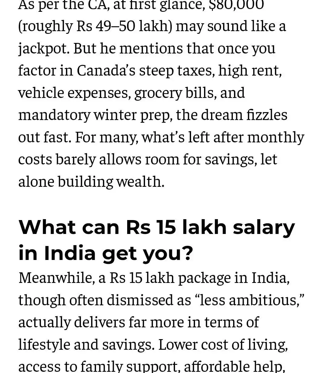 Image from Wealth Master: Rs 15 lakh salary in India vs $80,000 in Canada: CA decodes what 'blin...