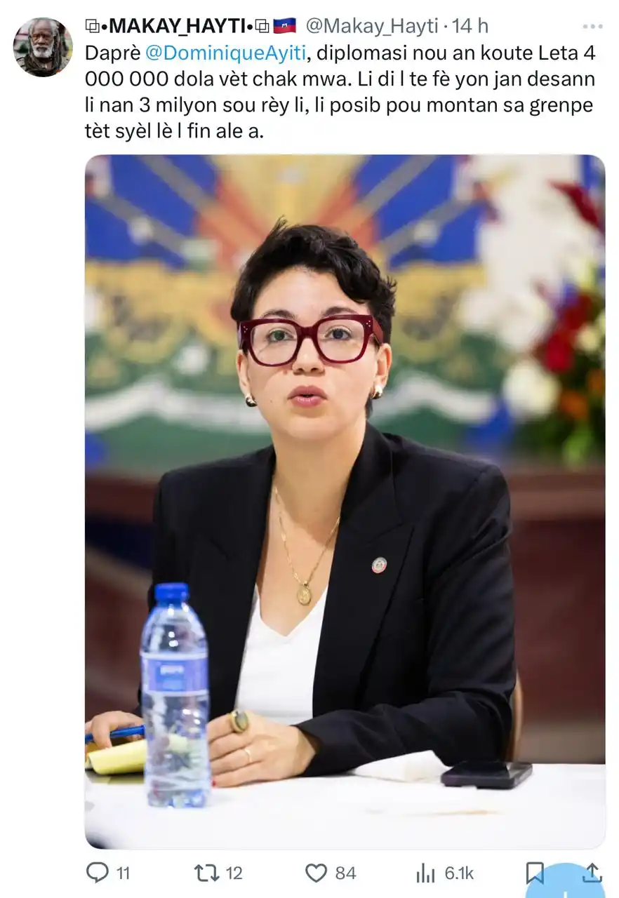 Image from Infos Partage: *Se pa kantité lajan an ki koze pwoblem, se pito pou ki rezilta?* <a c...