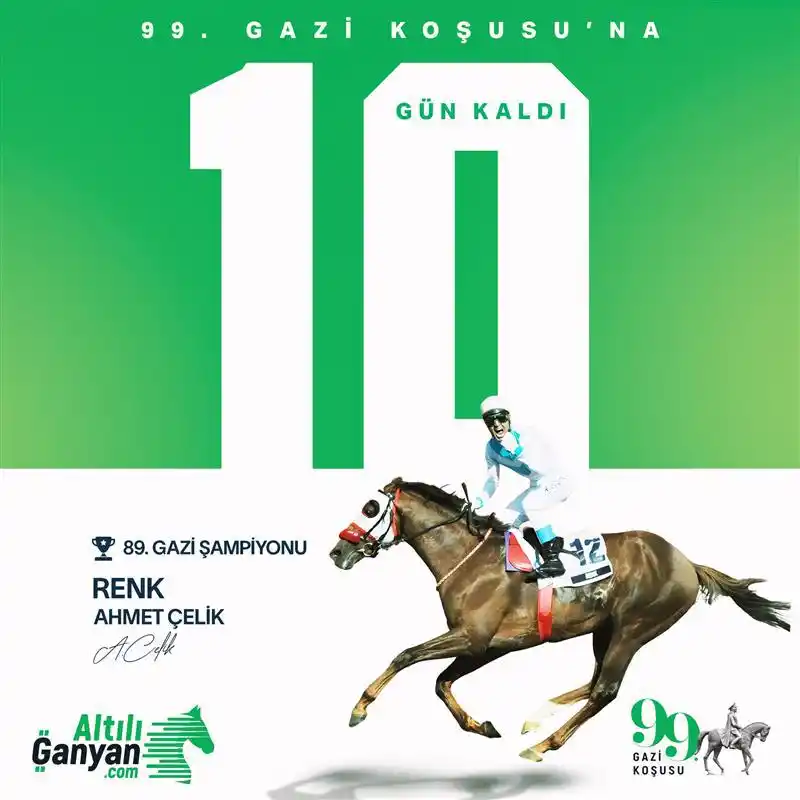 Image from AltılıGanyan.com: 🇹🇷 KOŞULARIN ŞAHI, CUMHURİYET’İN MİRASI!  🏆 99. GAZİ KOŞUSU 29 HAZİ...