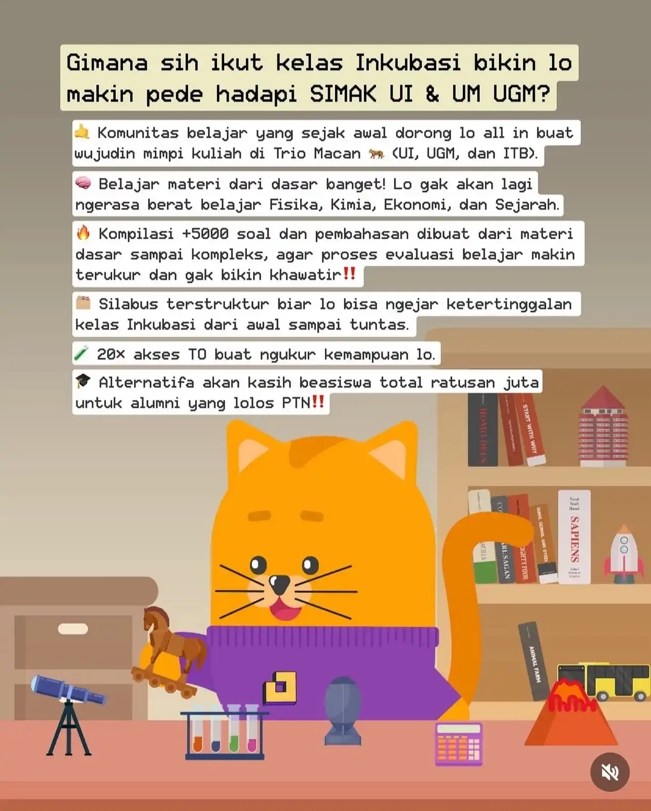 Image from AMBIS SNBT & UJIAN MANDIRI GANG📚: Untuk temen-temen yang belum berkesempatan lolos SNBT kali ini, Miaw m...