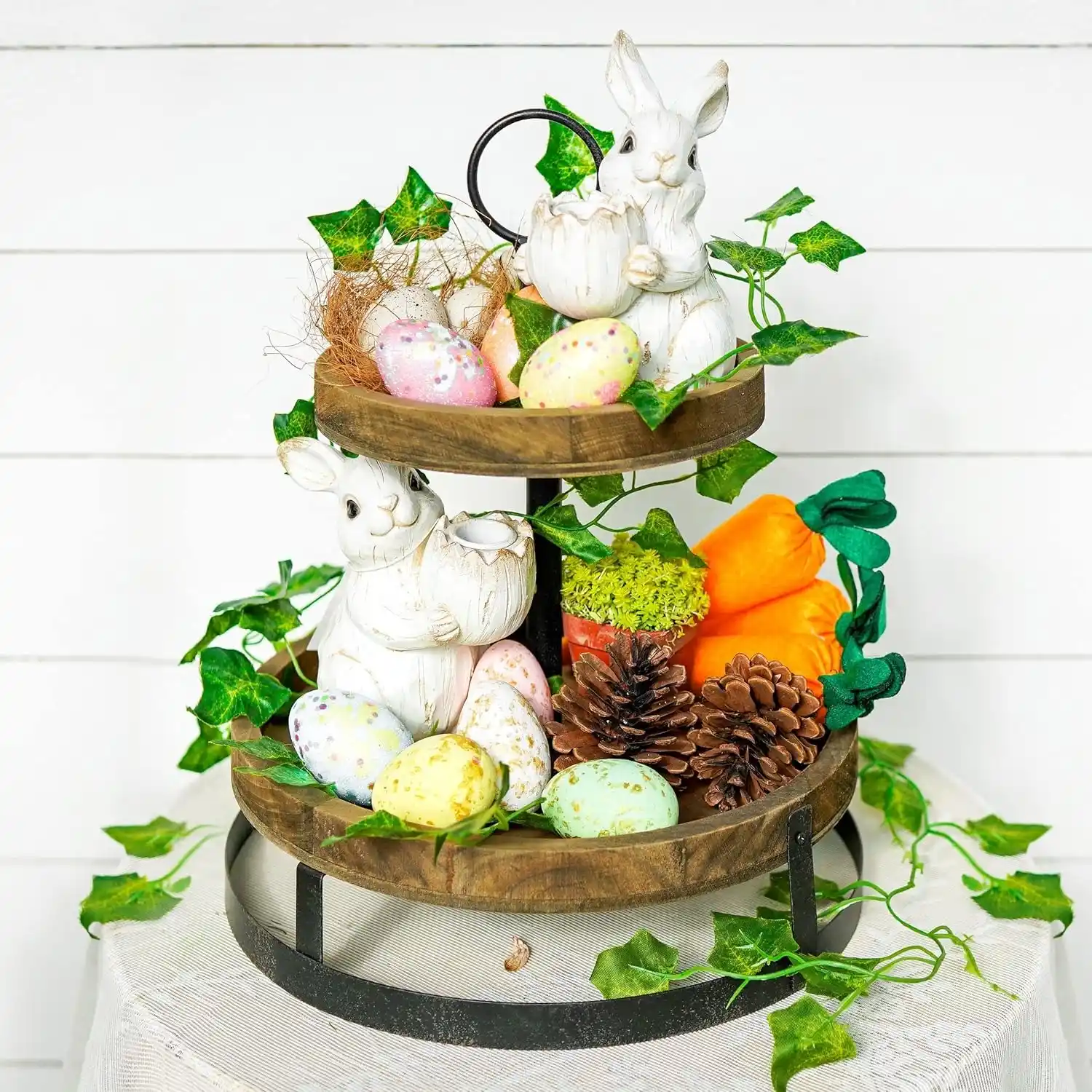 Image from Gleendy Torres Cupones & Ofertas: 🔥🔥2-Tier Farmhouse Serving Tray bajó a $14.xx. No necesitas código (...