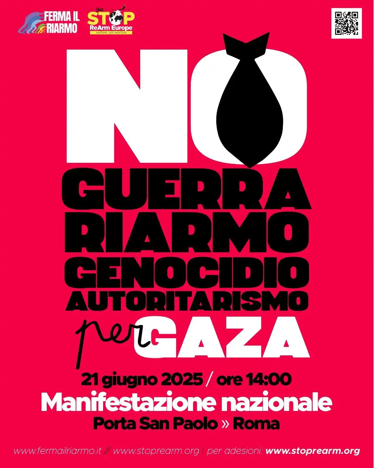 Image from FP CGIL Lombardia: *21 giugno, manifestazione nazionale a Roma contro il riarmo e per la ...
