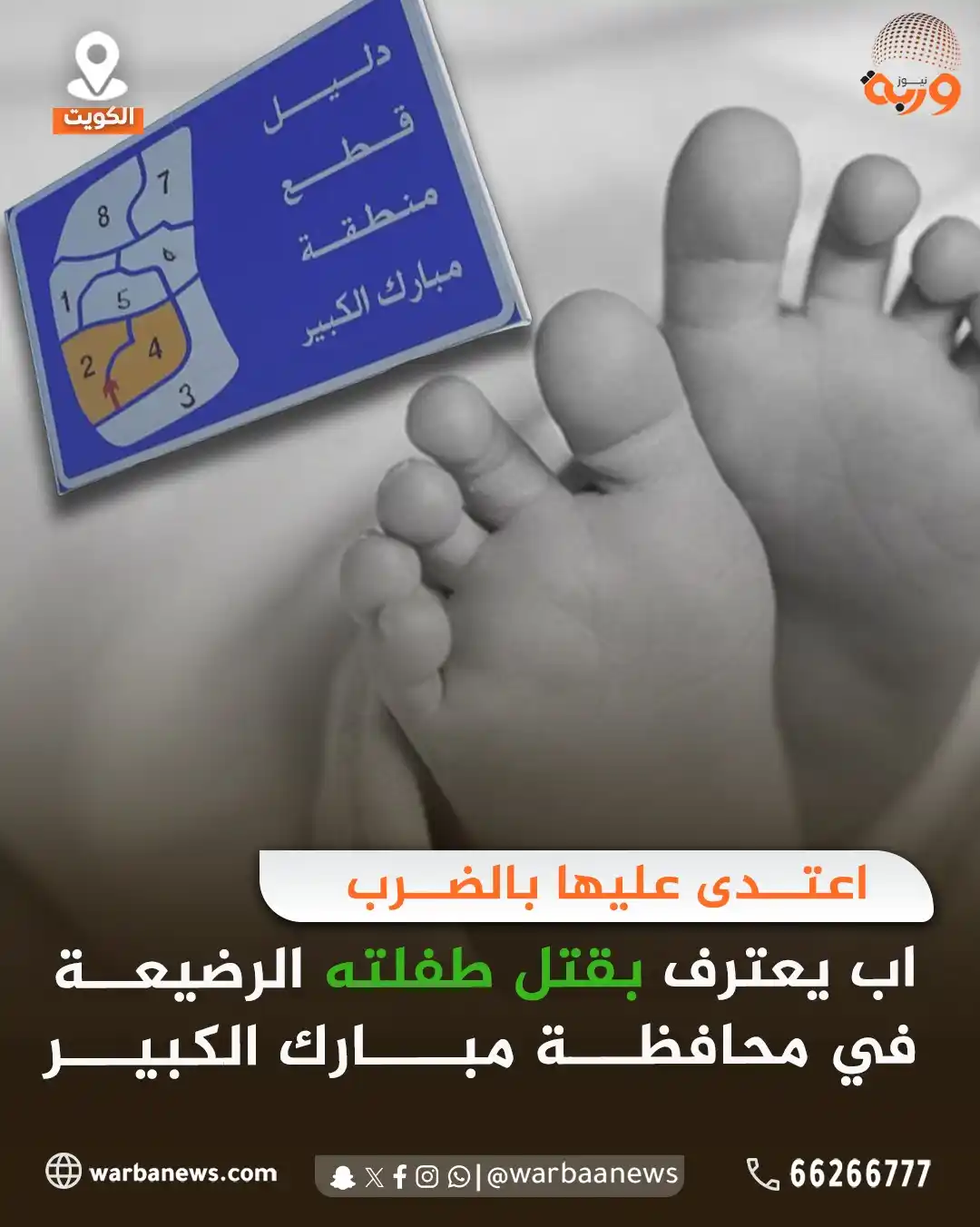 Image from وربة نيوز: اعتدى عليها بالضرب اب يعترف بقتل طفلته <a class="text-blue-500 hover:...