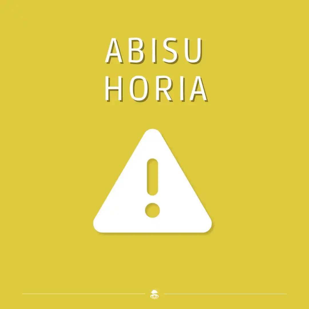 Image from Zizurkilgo Udala: 🟡 *ABISU HORIA* 🟡 🌡️ *ARRISKUA: BEROA*🌡️  *Asteazkena, ekainak 18:...