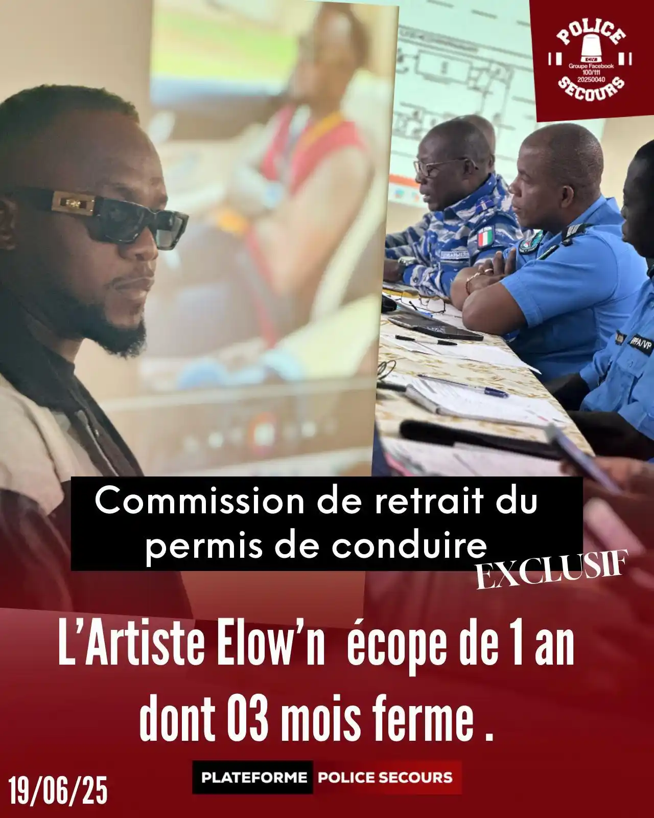 Image from POLICE SECOURS: 🔴 ALERTE : Suspension de permis pour l’artiste Elown : 3 mois fermes ...