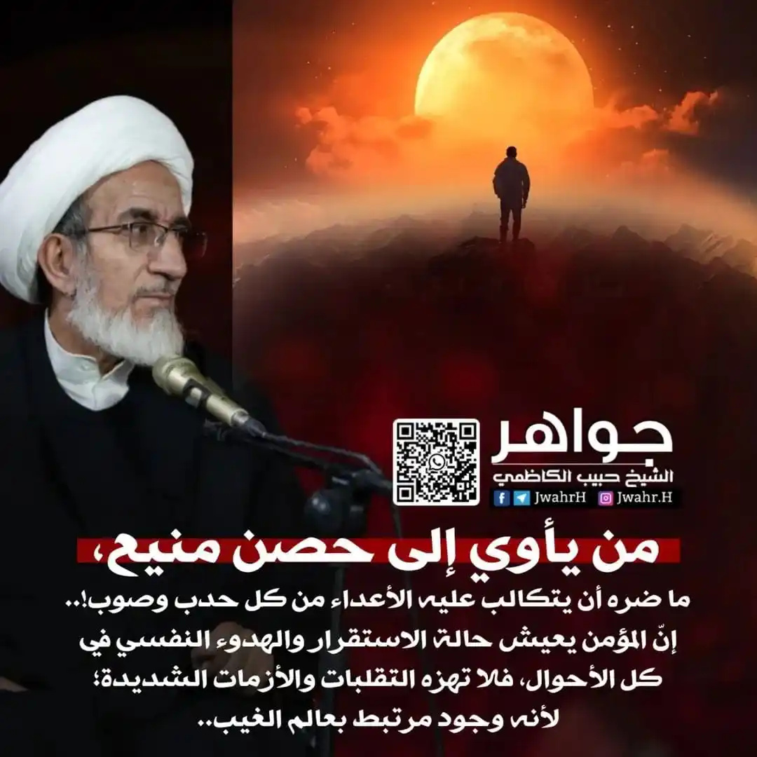 Image from الشيخ حبيب الكاظمي: إن تكالبت عليك الأعداء ‼️ سماحة الشيخ حبيب الكاظمي https://whatsapp.co...