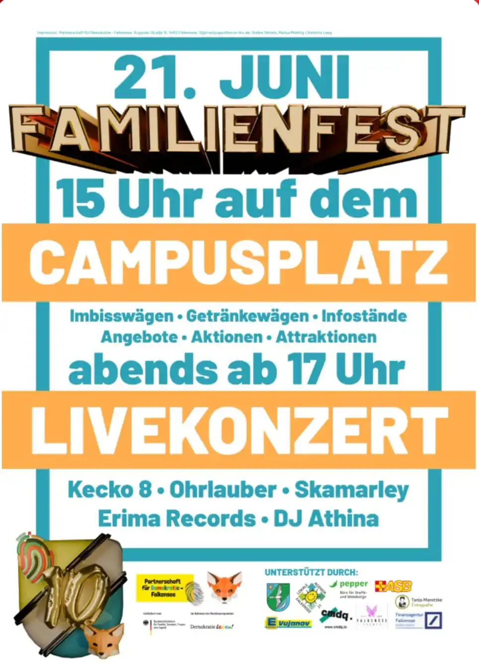 Image from Stadthalle Falkensee : Auf dem Campusplatz hinter der Stadthalle Falkensee findet am 🗓️ 21.0...