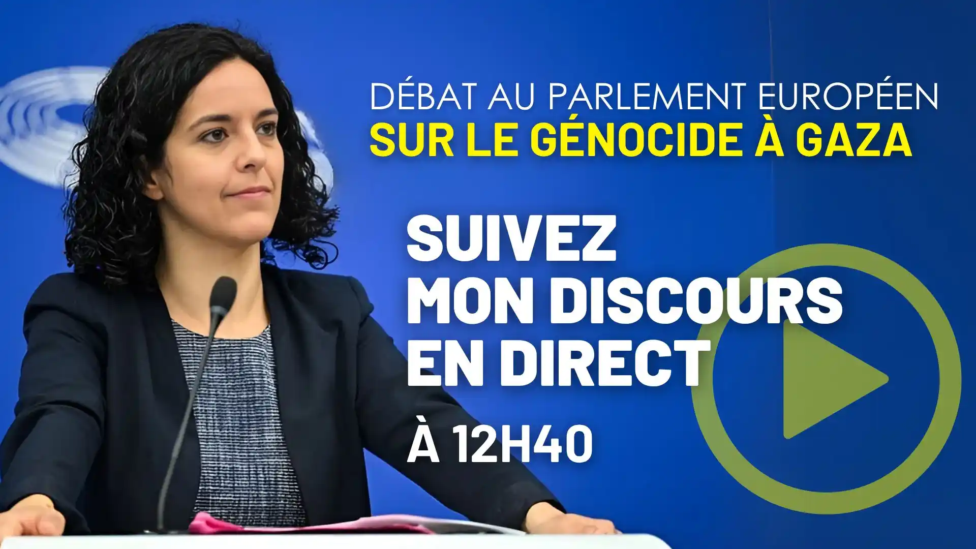 Image from Manon Aubry - Infos et Actus : Aujourd’hui, mon groupe de la Gauche fixe l’ordre du jour au Parlement...