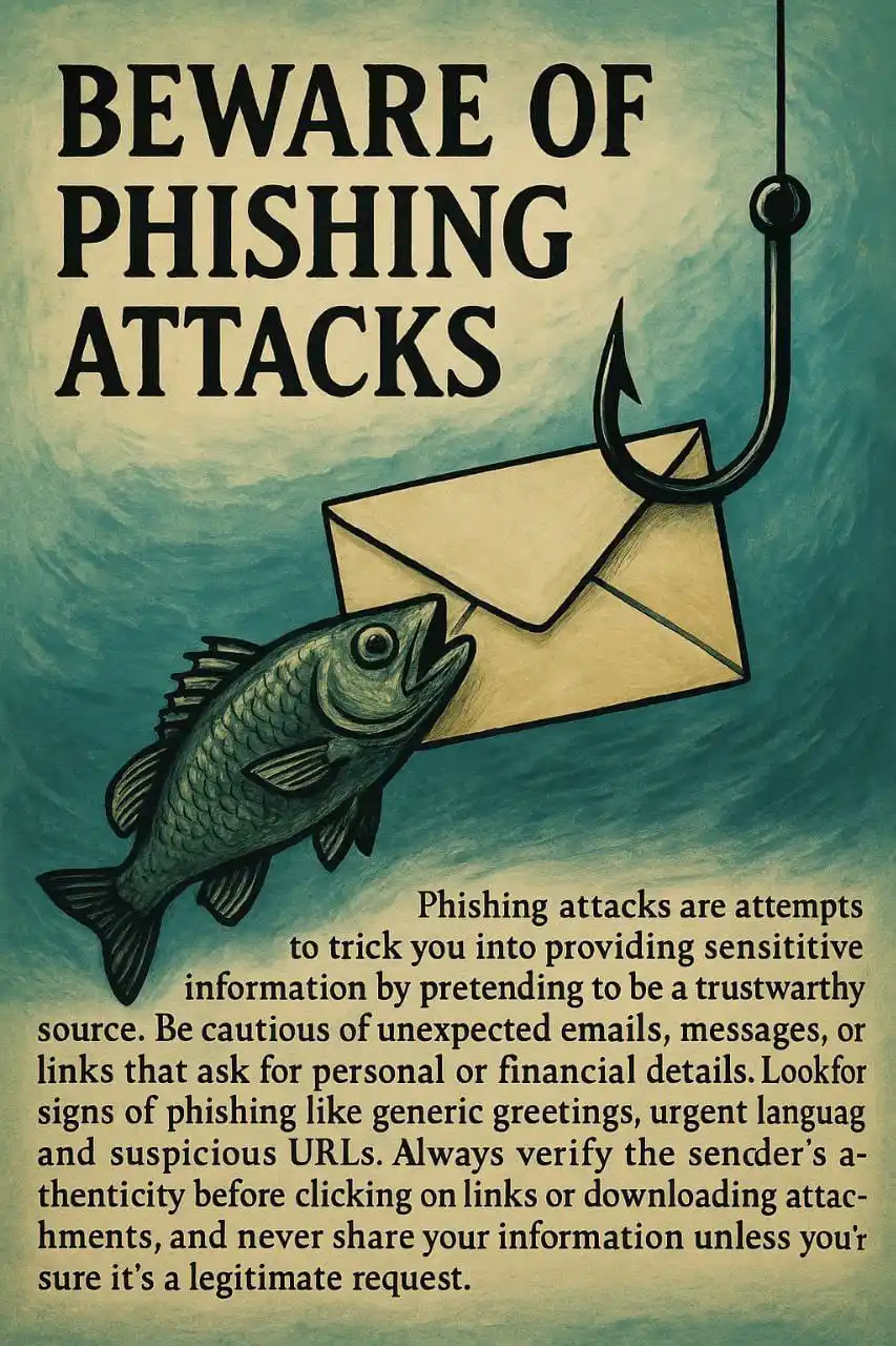 Image from CODING ARMY ✔️: 🎣 Beware of Phishing Attacks: Don’t Take the Bait! ⚠️📧 Phishing att...