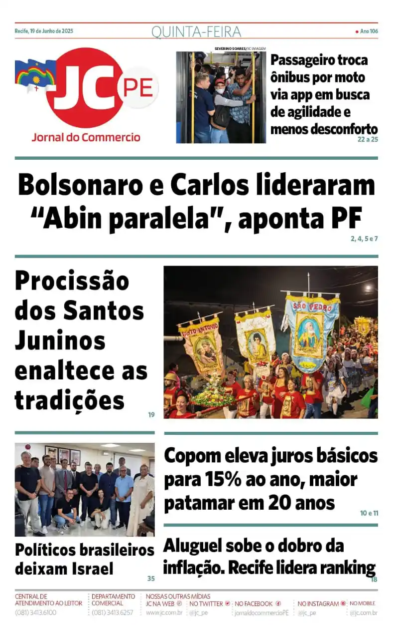 Image from Jornal do Commercio: Bom dia! 🌤️ O JC já chegou na sua porta 🗞️  Na edição desta quinta-f...