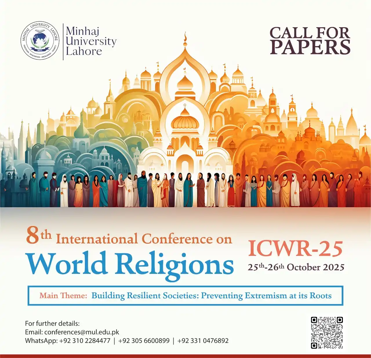 Image from Minhaj University Lahore: 📢 Call for Papers  Join us at the 8th International Conference on Wor...