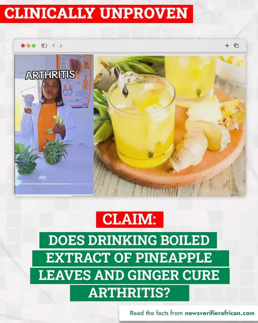 Image from News Verifier Africa: Can pineapple leaves and ginger really cure arthritis? Experts disagre...