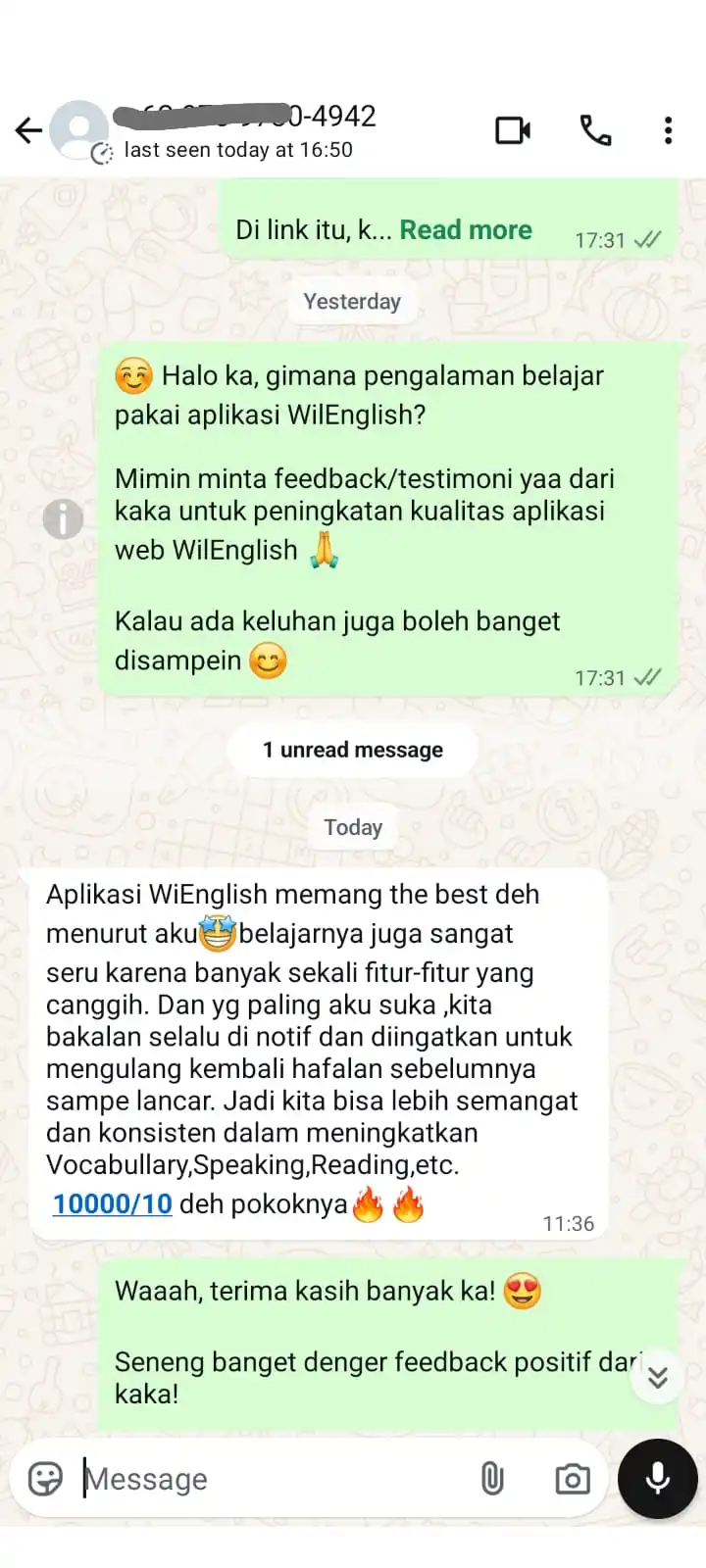 Image from Belajar Bahasa Inggris 🗣️ (WilEnglish): "Dan yg paling aku suka,kita bakalan selalu di notif dan diingatkan un...