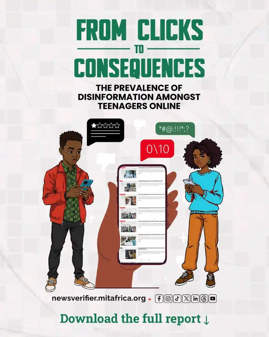 Image from News Verifier Africa: Everyone is prone to spreading misinformation but how are teenagers do...