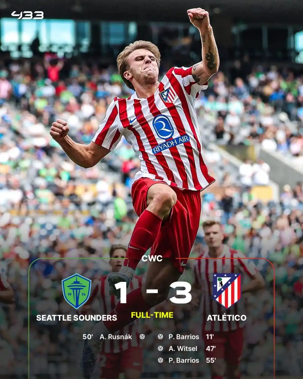 Image from πππ | ππππππ πππ ββ: *FULL TIMEβΌοΈ* πΊπΈ SEATTLE SOUNDERS 1-3 ATLETICO MADRID πͺπΈ > <a cl...