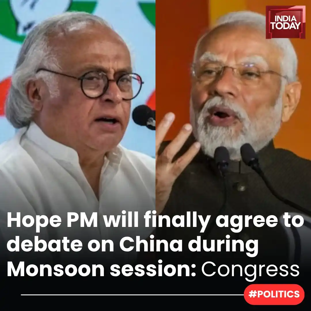 Image from India Today: *In Short*  ➡️ Congress demands detailed debate on China policy, five ...