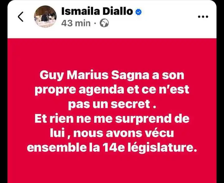 Image from ✨🇸🇳TOUT CE QUI SE PASSE AU SÉNÉGAL: *ISMAILA DIALLO le premier vice président de l'A.N réplique et attaque...