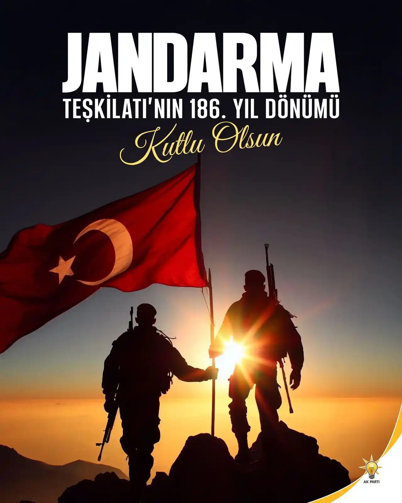 Image from AK Parti: Jandarma Teşkilatımızın 186’ncı kuruluş yıl dönümünü gururla kutluyoru...