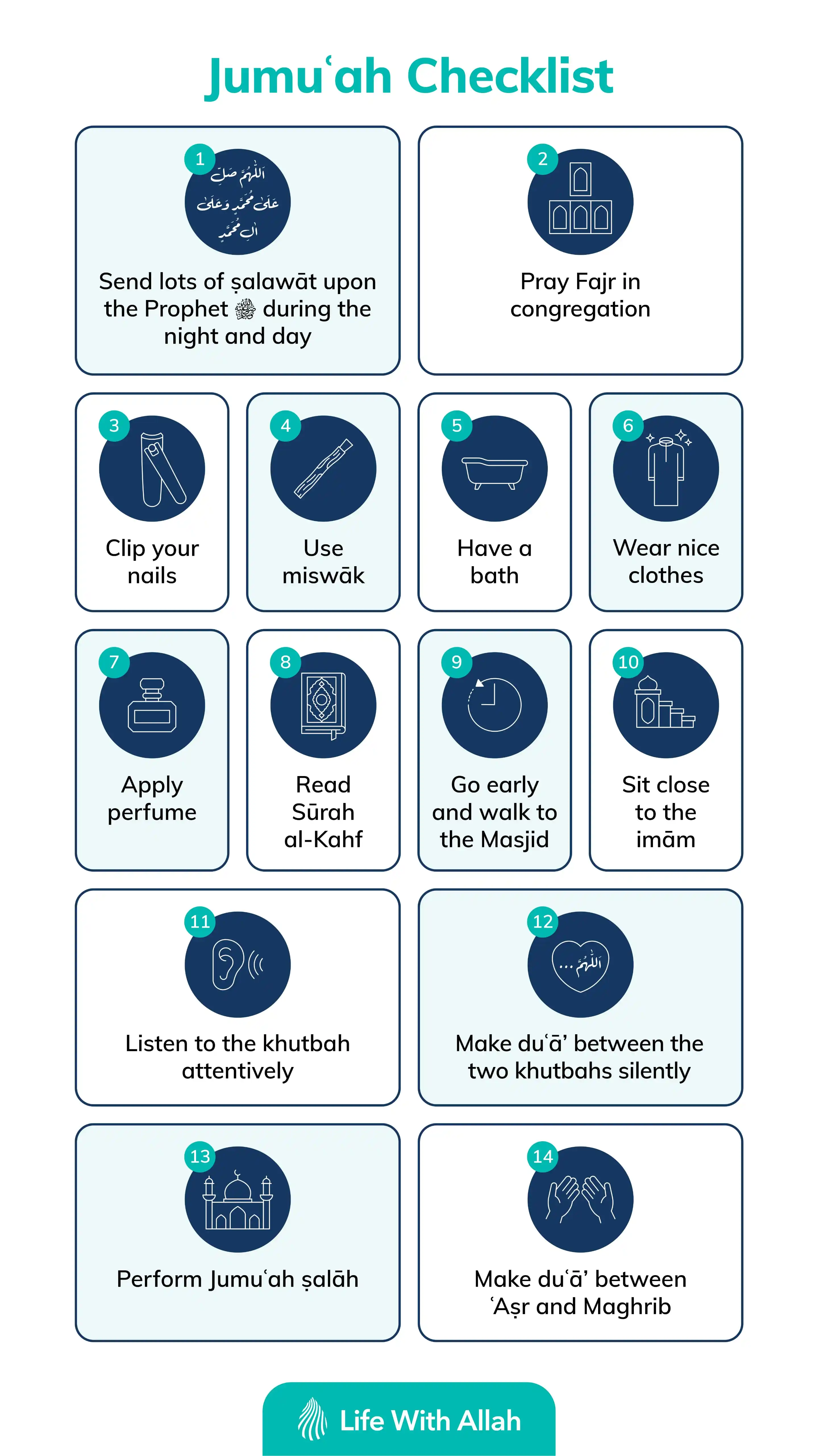 Image from Life With Allah: *Jumuʿah Checklist*...