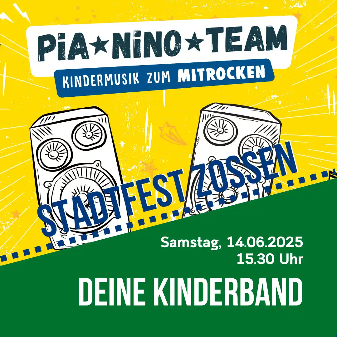 Image from Stadt Zossen: Kindermusik zum Mitrocken in Zossen! 🎤 Am Samstag, 14. Juni 2025, ve...