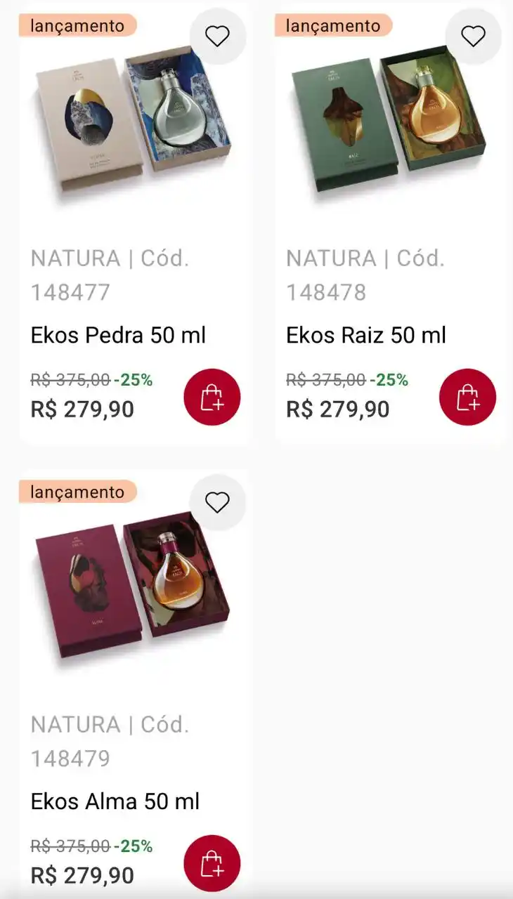 Image from Promoções e Cupons | Natura&Avon 🧡 @promoloucas: ✨Lançamentos Eau de Parfum Ekos | Pedra, Raiz e Alma 50ml 💸por R$ 23...