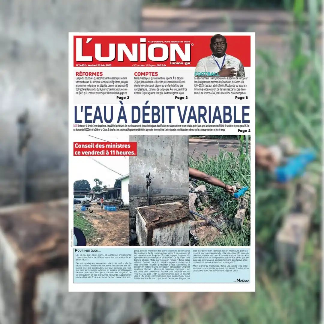 Image from L'Union - Sonapresse: 🗞️ L'Union du vendredi 20 Juin 2025  𝗟'𝗘𝗔𝗨 𝗔̀ 𝗗𝗘́𝗕𝗜𝗧 𝗩𝗔𝗥...