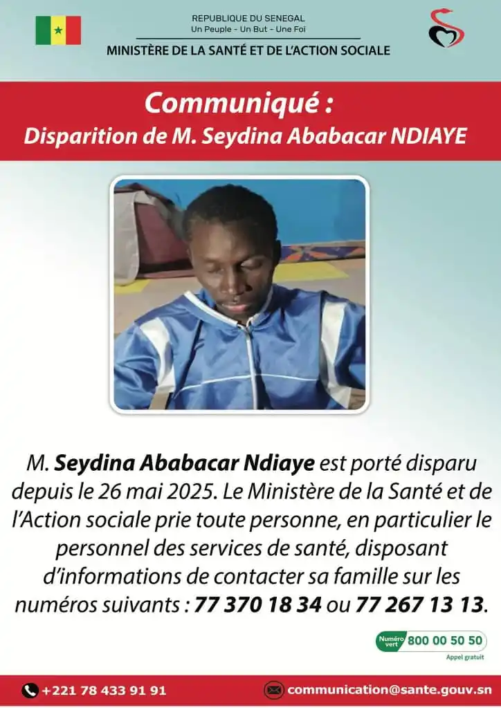 Image from ✨🇸🇳TOUT CE QUI SE PASSE AU SÉNÉGAL: M. Seydina Ababacar Ndiaye, perdu de vue par sa famille, est porté dis...
