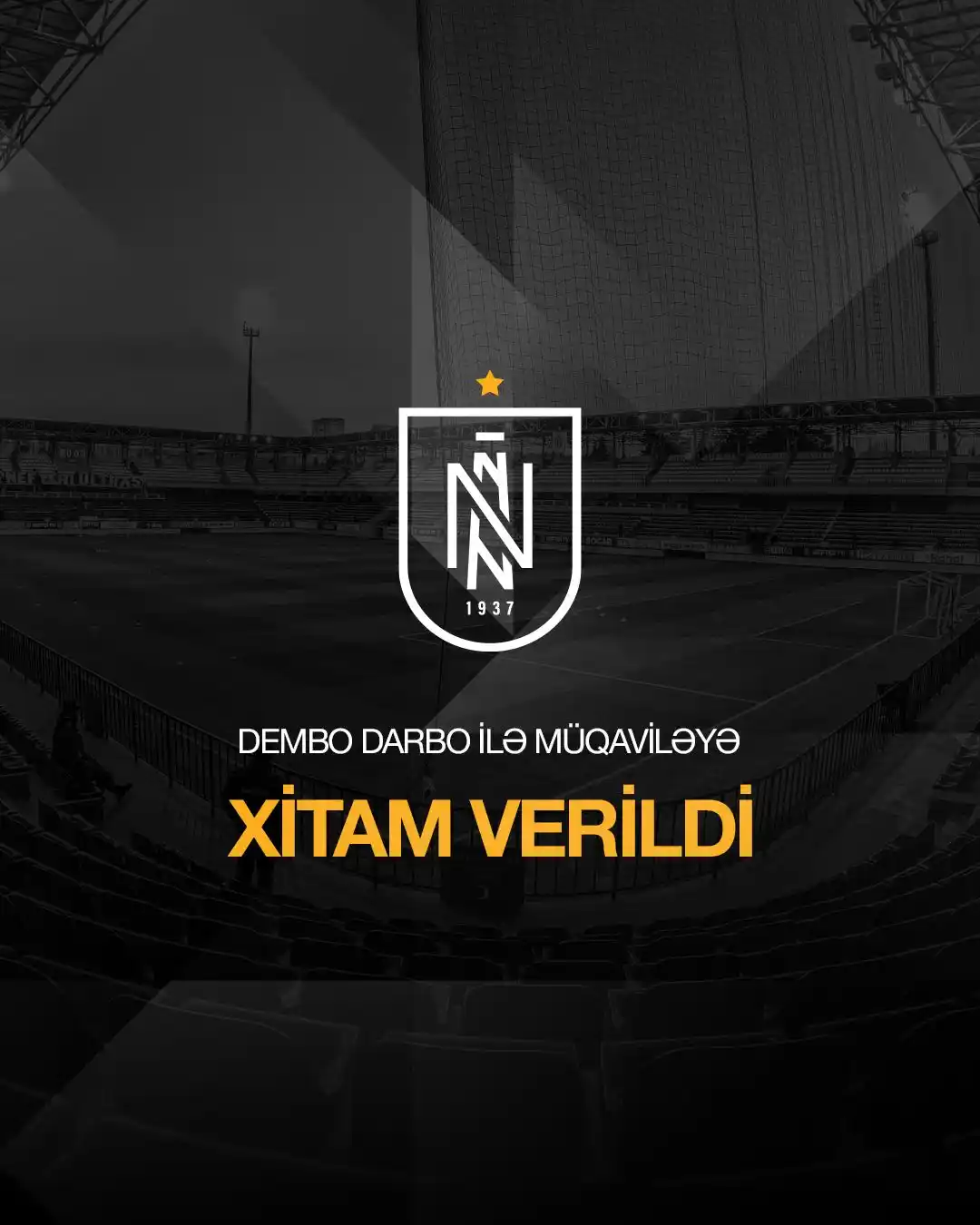 Image from Neftçi PFK: “Neftçi” PFK Dembo Darbo ilə müqaviləyə qarşılıqlı razılıq əsasında xi...