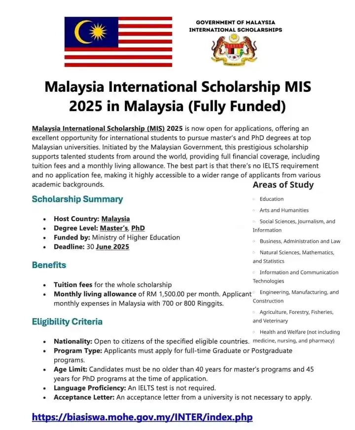 Image from The Career Guide Pakistan | TCG Pakistan: No IELTS, 😲no acceptance letter needed🇲🇾Malaysia International Scho...