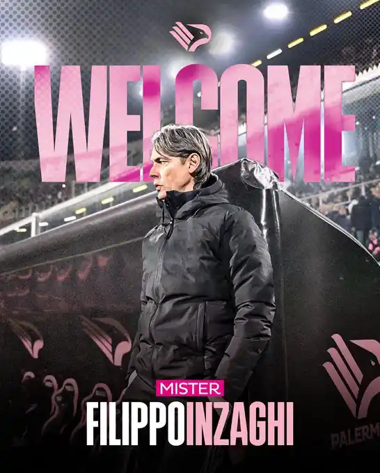 Image from Sportblits: 🚨 OFFICIAL: Filippo Inzaghi appointed as Palermo’s new head coach! Co...