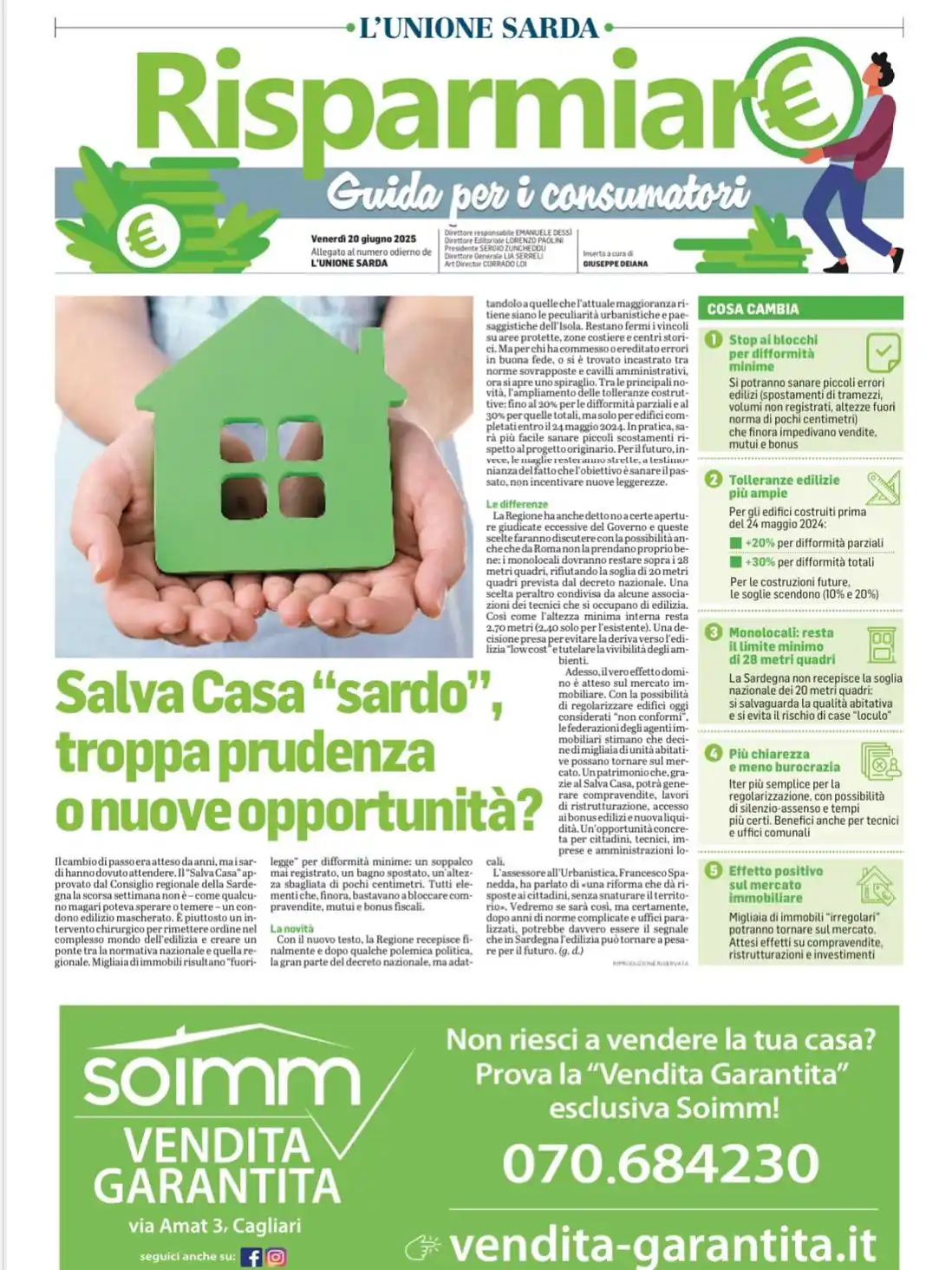 Image from L'Unione Sarda: 📌 Oggi in edicola - e gratis - con L’Unione Sarda, l’Inserto *Risparm...