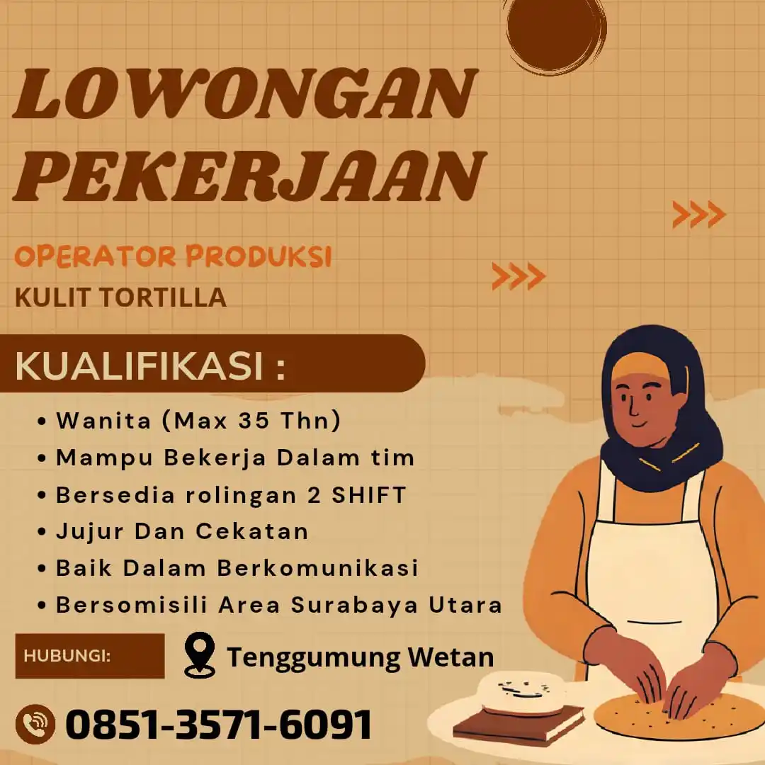 Image from Loker Surabaya Dan Sekitarnya: opr produksi tenggumung sby...