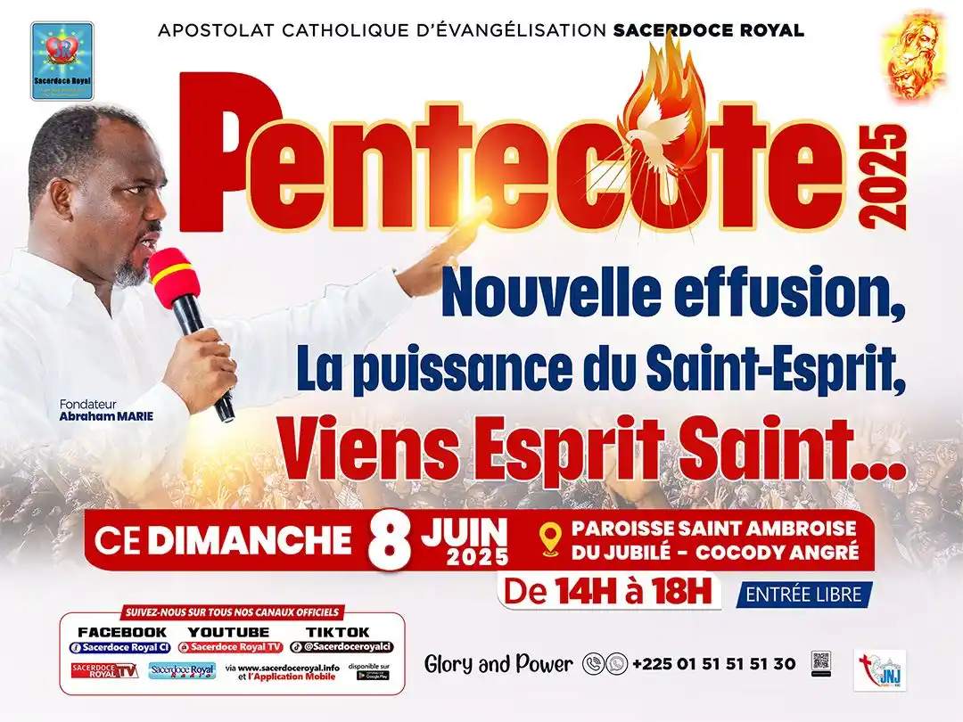 Image from Sacerdoce Royal: 🕊️🔥 Pentecôte 2025 — Viens, Esprit Saint ! 🔥🕊️ Ce dimanche 8 juin ...