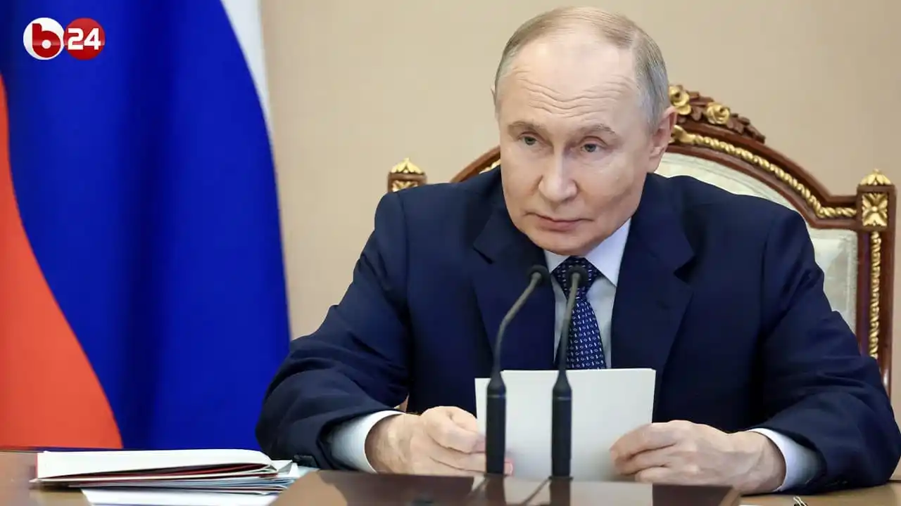 Image from BYOBLU, la Tv dei cittadini: *PUTIN: “NON VOGLIAMO ATTACCARE LA NATO. STOP A GUERRA IN MEDIO ORIENT...