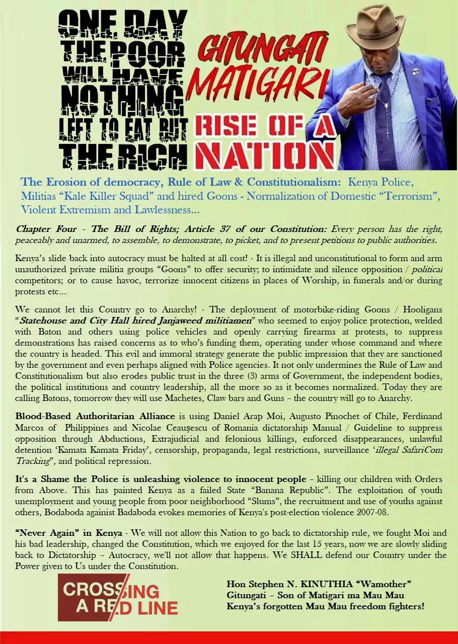 Image from KENYA ON WATCH 🇰🇪: *📖 Rise of A Nation 📖* The Erosion of: - Democracy - Rule of La...