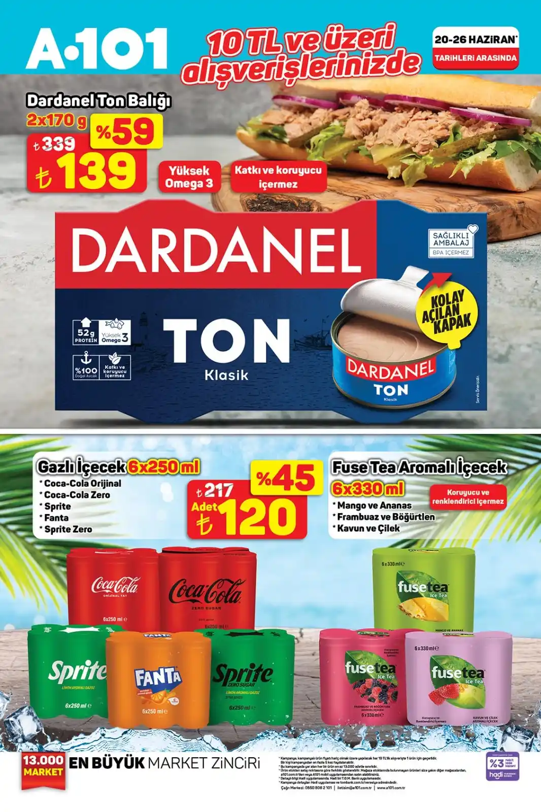 Image from A101iletişim: 10 TL ve Üzeri | 20 - 26 Haziran tarihleri arasında A101’lerde ve A101...