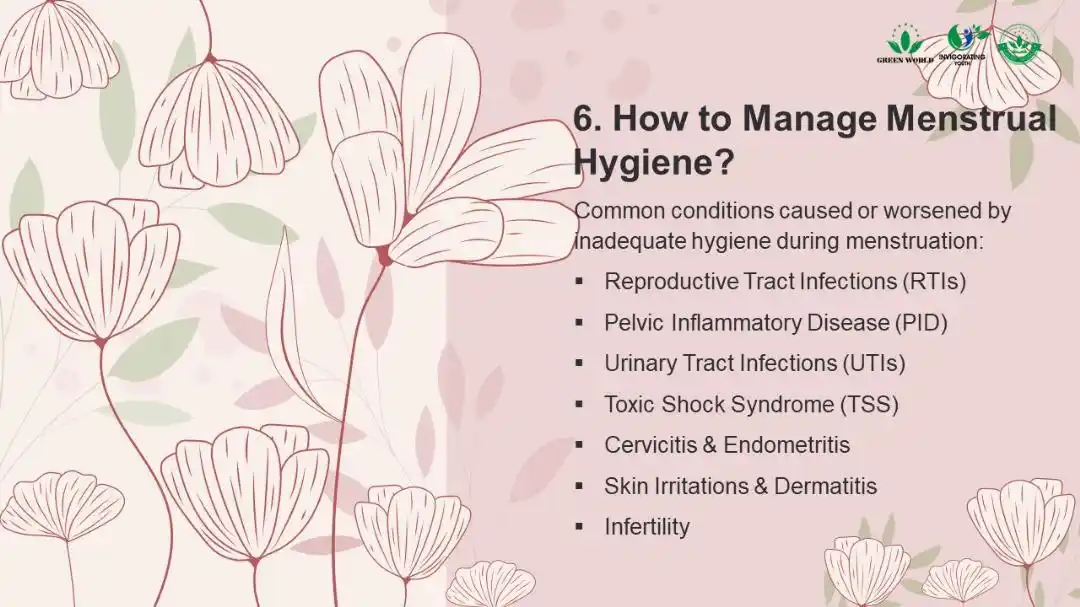 Image from Green World Online Store : 6. How to Manage Menstrual Hygiene? Common conditions caused or worse...