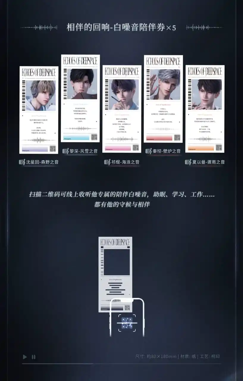 Image from PAK LI SHOP – JASTIP CHINA-INDO: 7. Echoes of Companionship ×1 – Set of 5 white noise tickets (1 per pe...