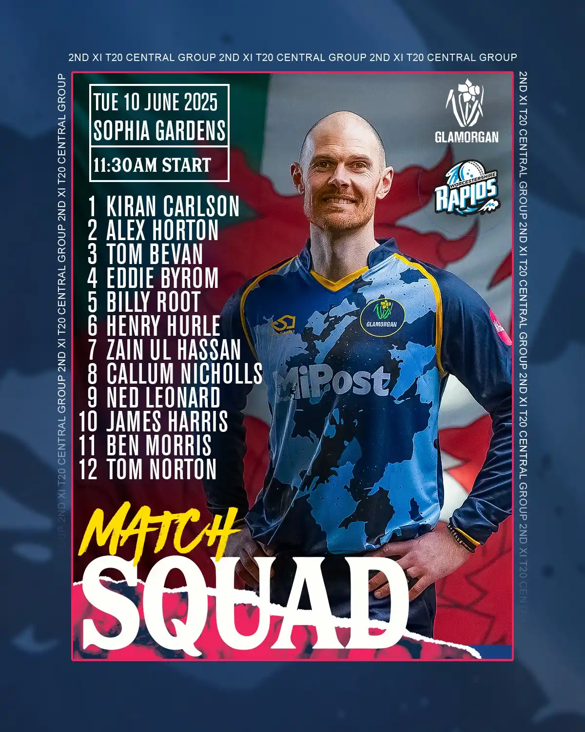 Image from Glamorgan Cricket: A strong 2nd XI squad to take on Worcestershire Rapids at Sophia Garde...